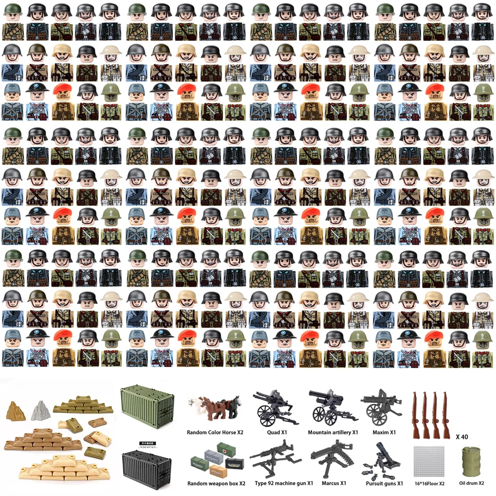 USA UK WWII Military Building  - Lego Set Technic 评论和价格