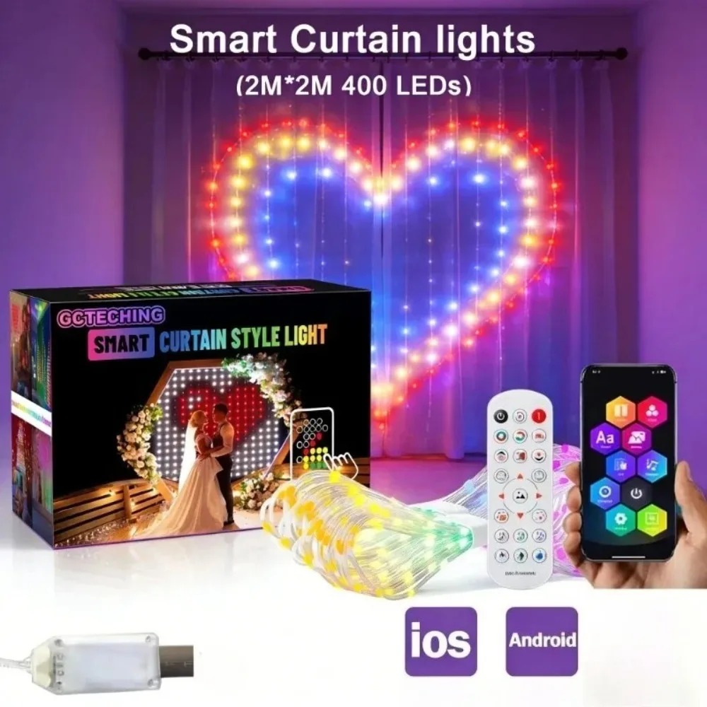 Outdoor LED Pixel Curtain Ligh - Christmas Lights Outdoor 评论和价格