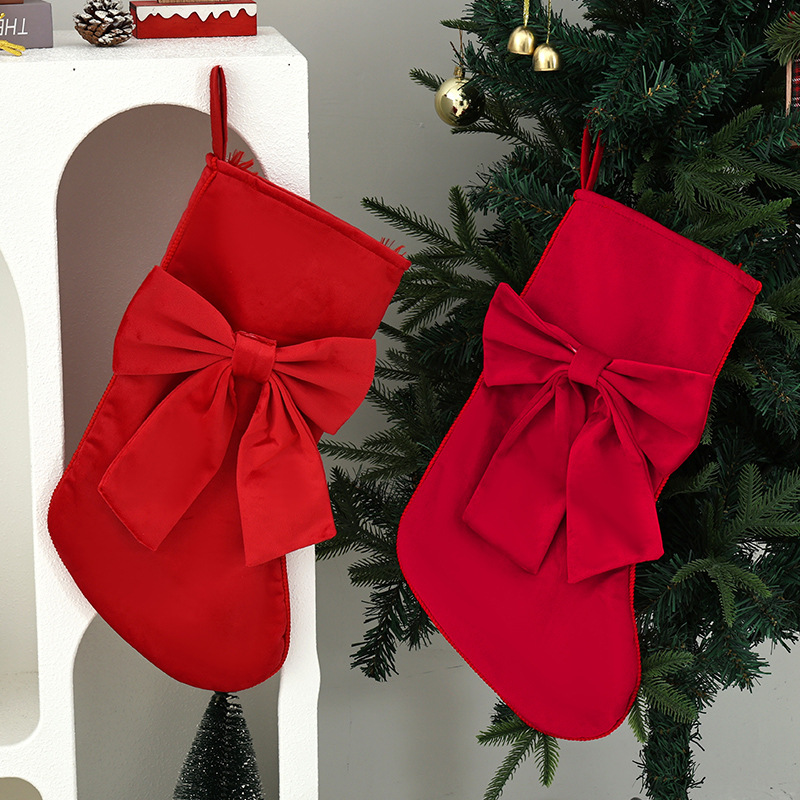 1pc Christmas Stockings, Bow G - Christmas Stocking Hanging 评论和价格