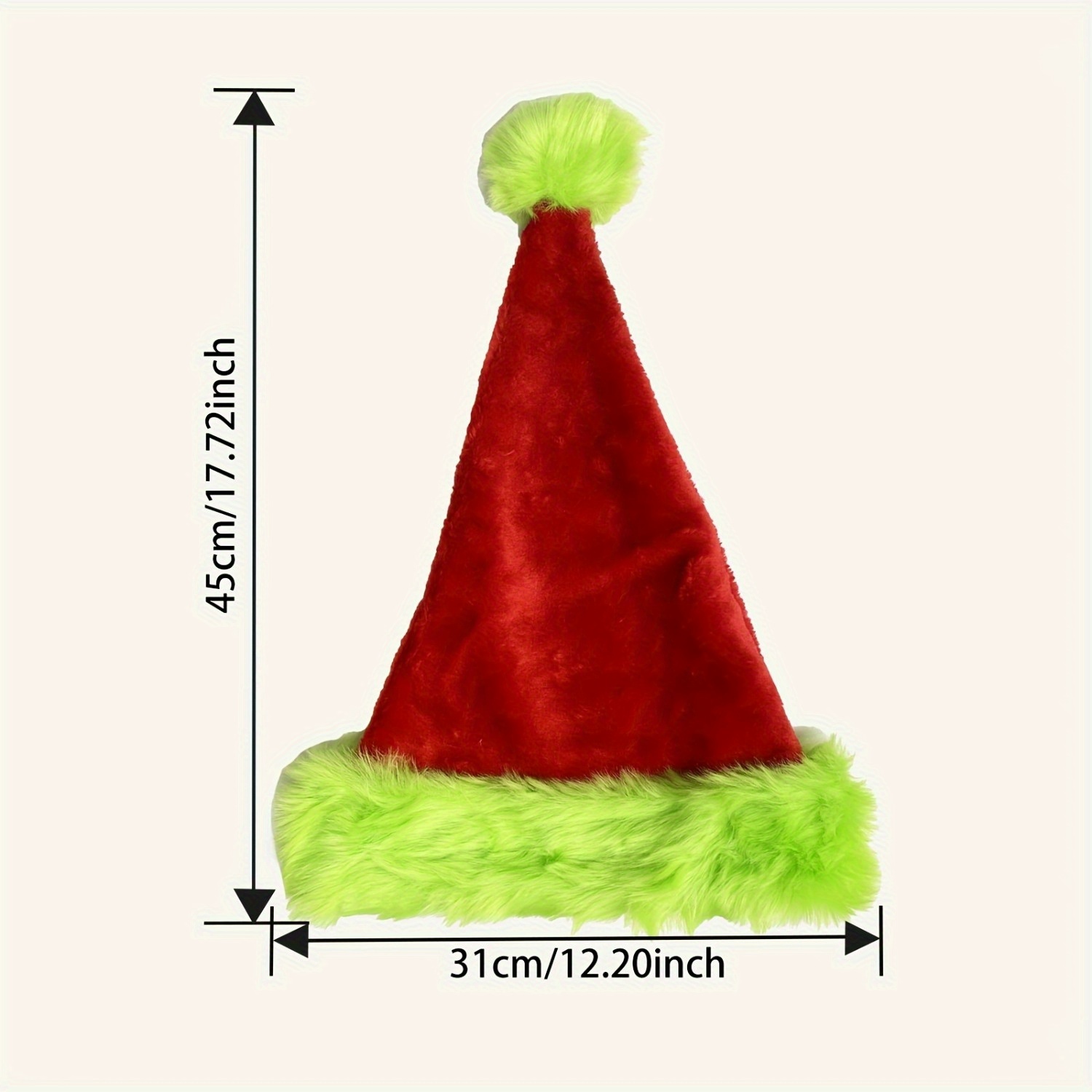 Fluorescent Green Edge Red San - Santa Hat Plush 评论和价格