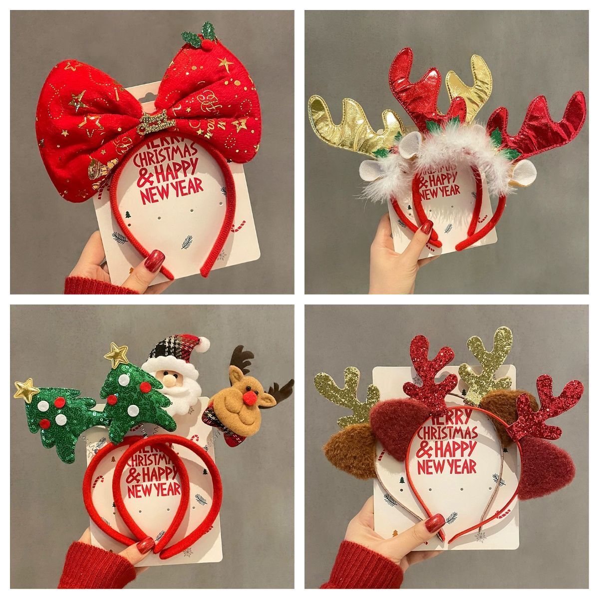 1-10pcs Christmas Headbands Sn - Reindeer Antlers Headband 评论和价格