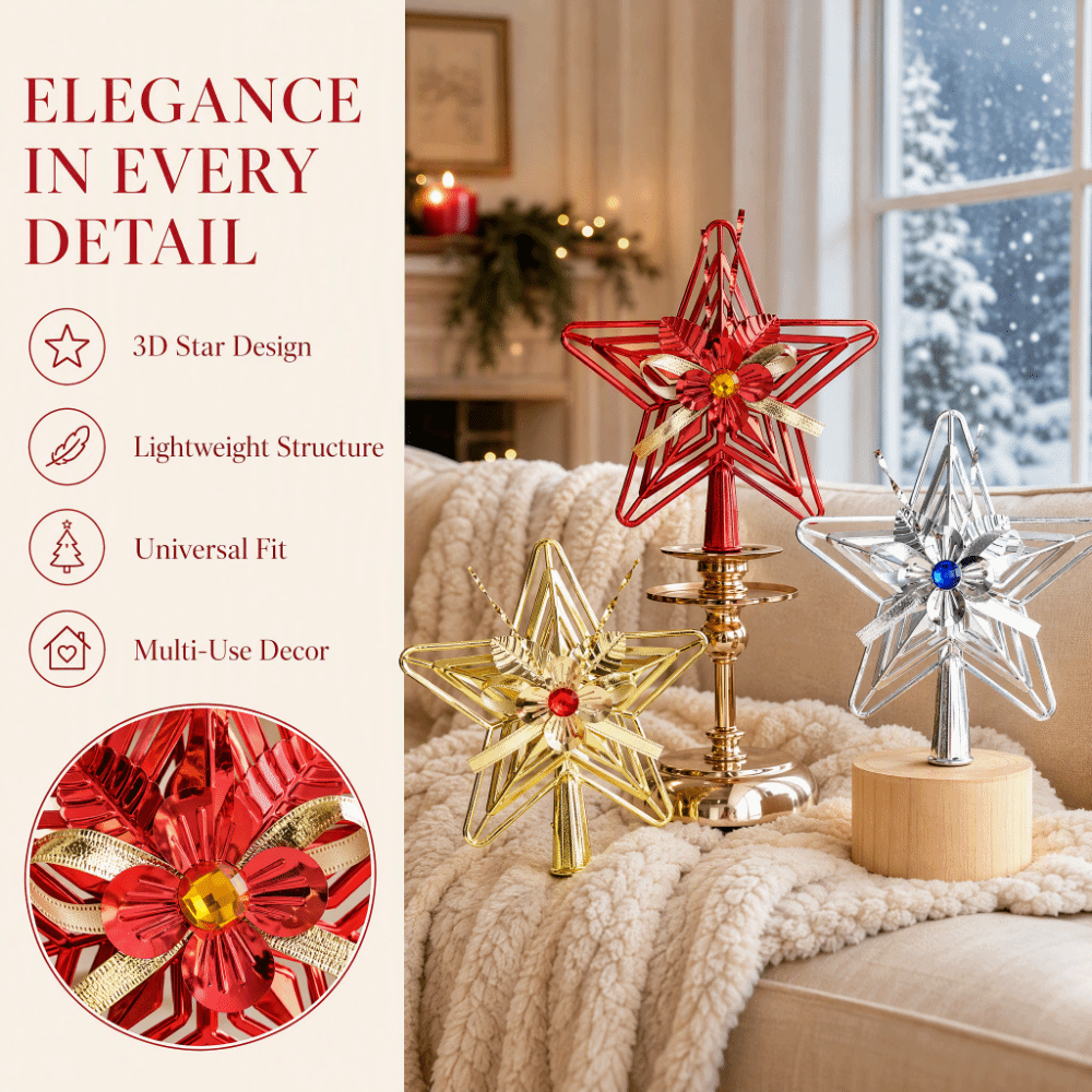 Festive Star Plastic Star Topp - Star Tree Topper 评论和价格