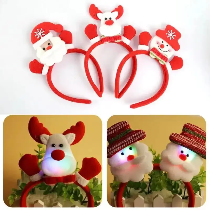 LED Glowing Reindeer Elk Antle - Reindeer Antlers Headband 评论和价格