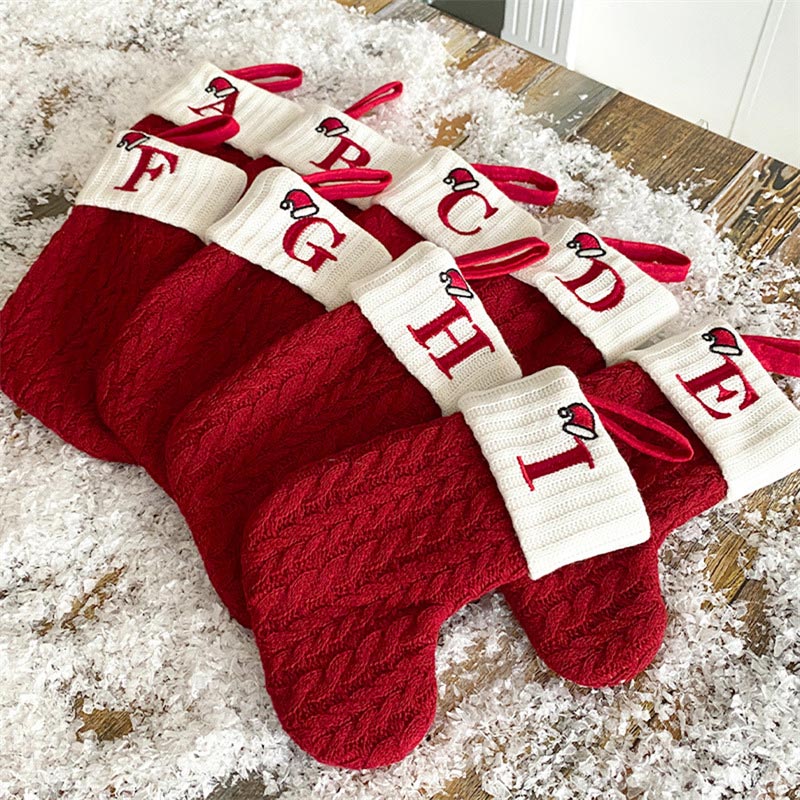 Christmas Socks Knitting Snowf - Christmas Stocking Hanging 评论和价格