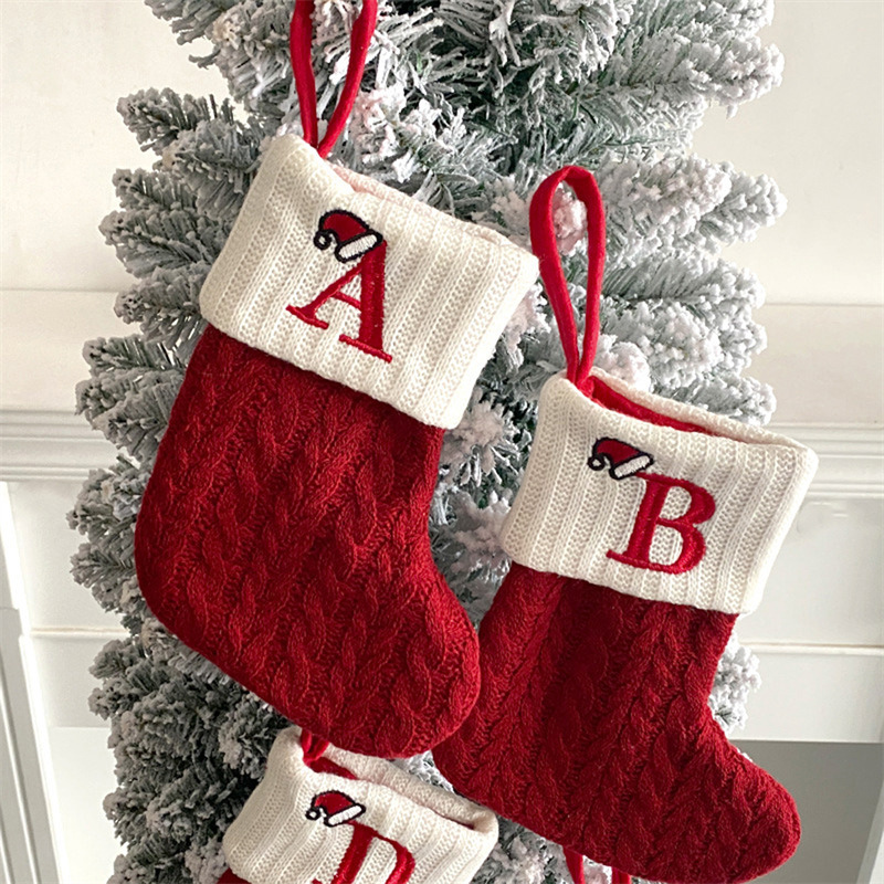 Christmas Socks Knitting Snowf - Christmas Stocking Hanging 评论和价格