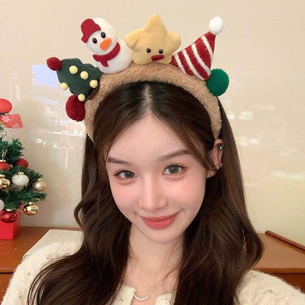 Plush Texture Christmas Headba - Reindeer Antlers Headband 评论和价格