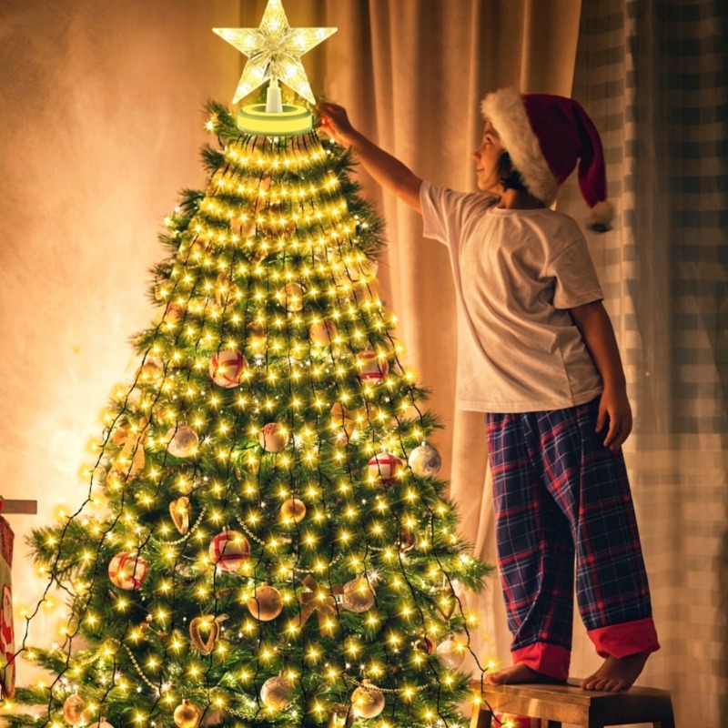 Christmas Tree Ring Lights Sta - Star Tree Topper 评论和价格