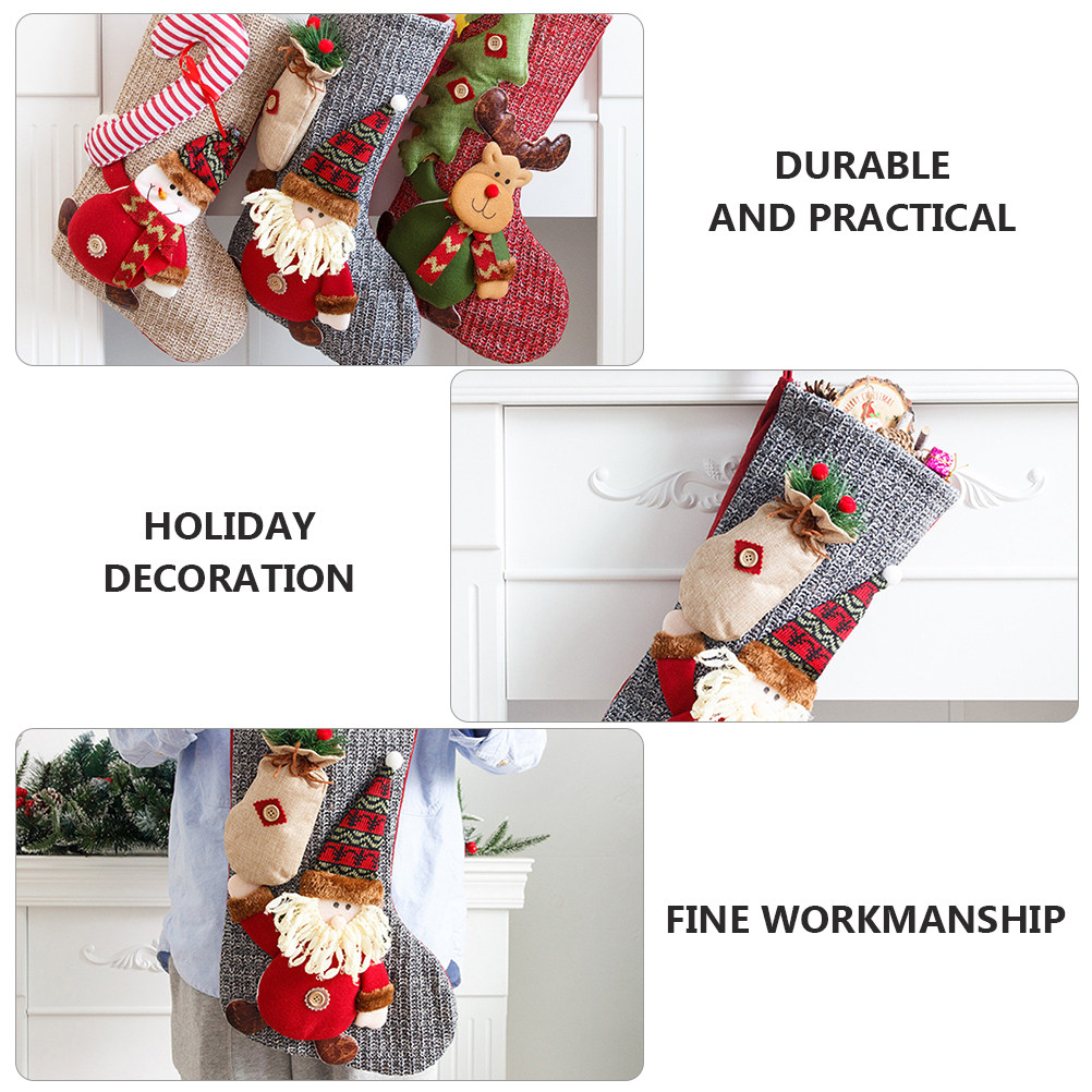 Christmas Stockings Sock Decor - Christmas Stocking Hanging 评论和价格