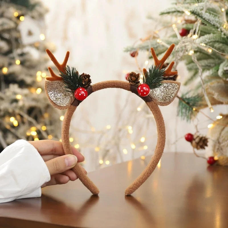 1Pc Christmas Headbands Christ - Reindeer Antlers Headband 评论和价格