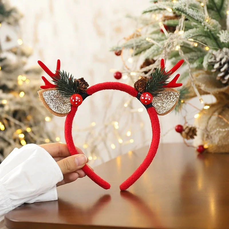 1Pc Christmas Headbands Christ - Reindeer Antlers Headband 评论和价格