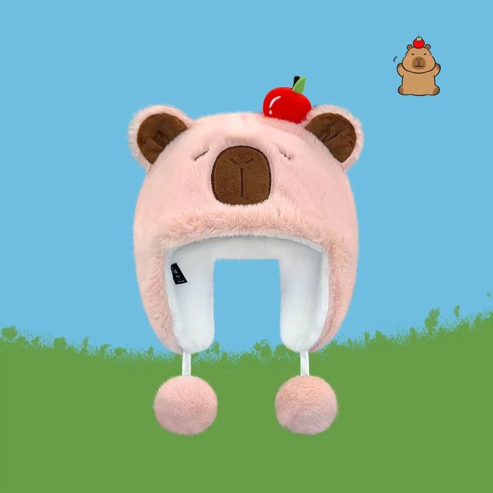 Capybara Plush Hat Cute Ear Ho - Santa Hat Plush 评论和价格