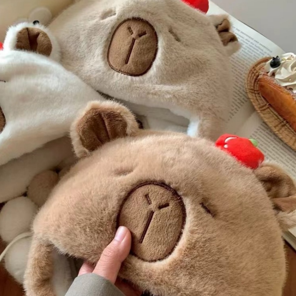 Capybara Plush Hat Cute Ear Ho - Santa Hat Plush 评论和价格