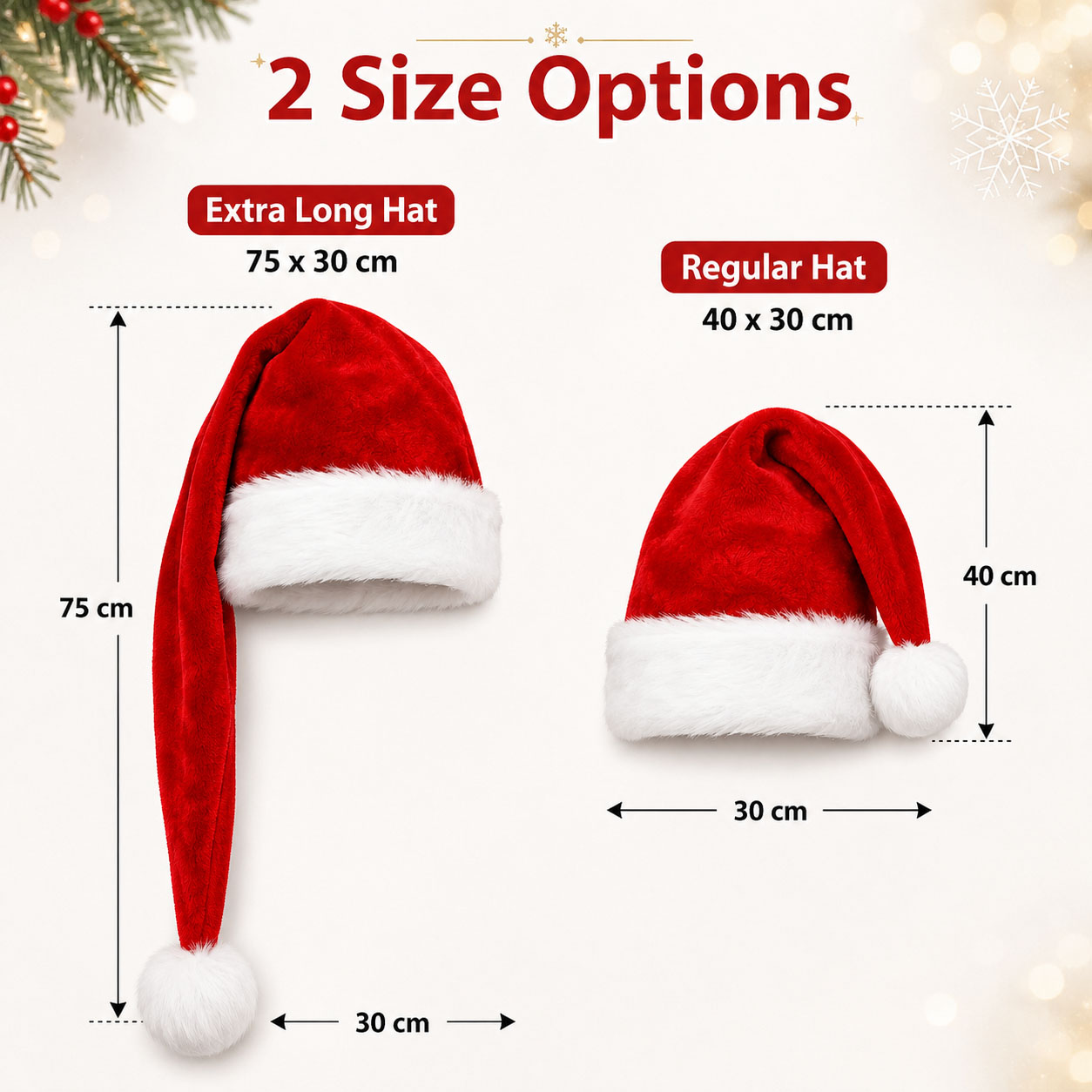 Fluffy Red Santa Hats Set with - Santa Hat Plush 评论和价格