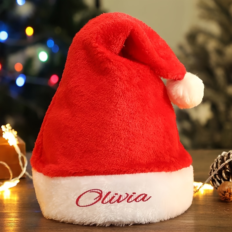 Personalized Christmas Santa H - Santa Hat Plush 评论和价格