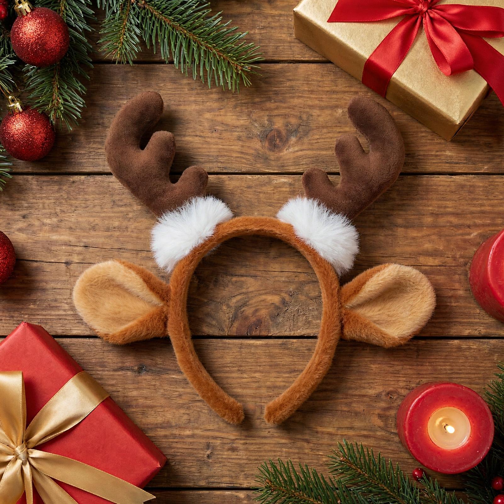 Christmas Reindeer Antlers Hea - Reindeer Antlers Headband 评论和价格